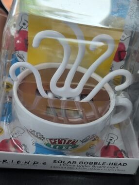 Central Perk Friends TV Show White Solar Bobble-Head Coffee Mug - White